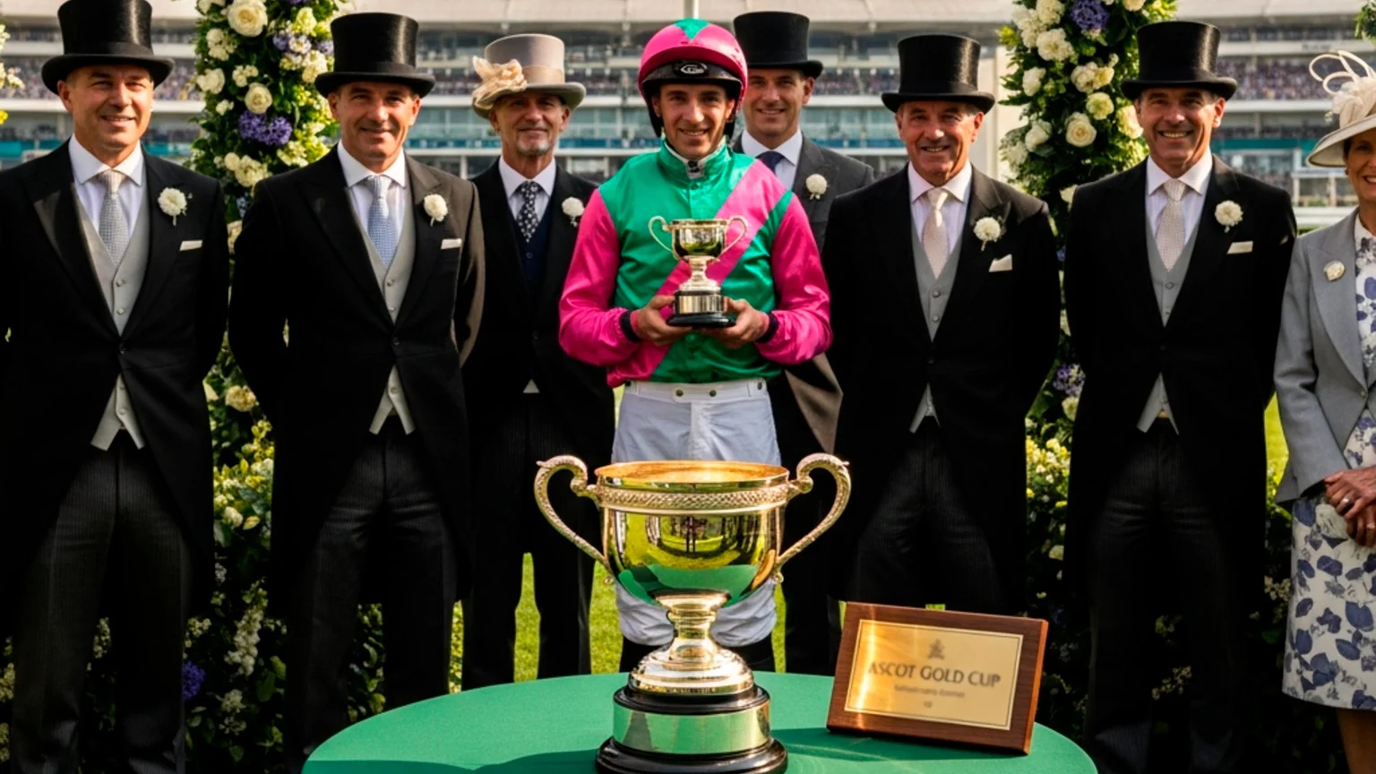 Gold Cup trophy presentation ceremony at Royal Ascot
